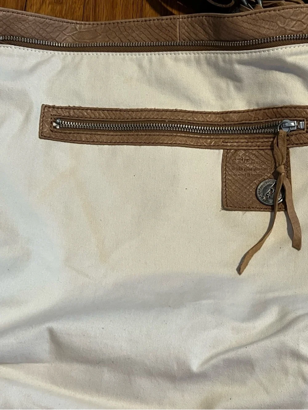 Revel Tan Fringe Leather Hobo Bag